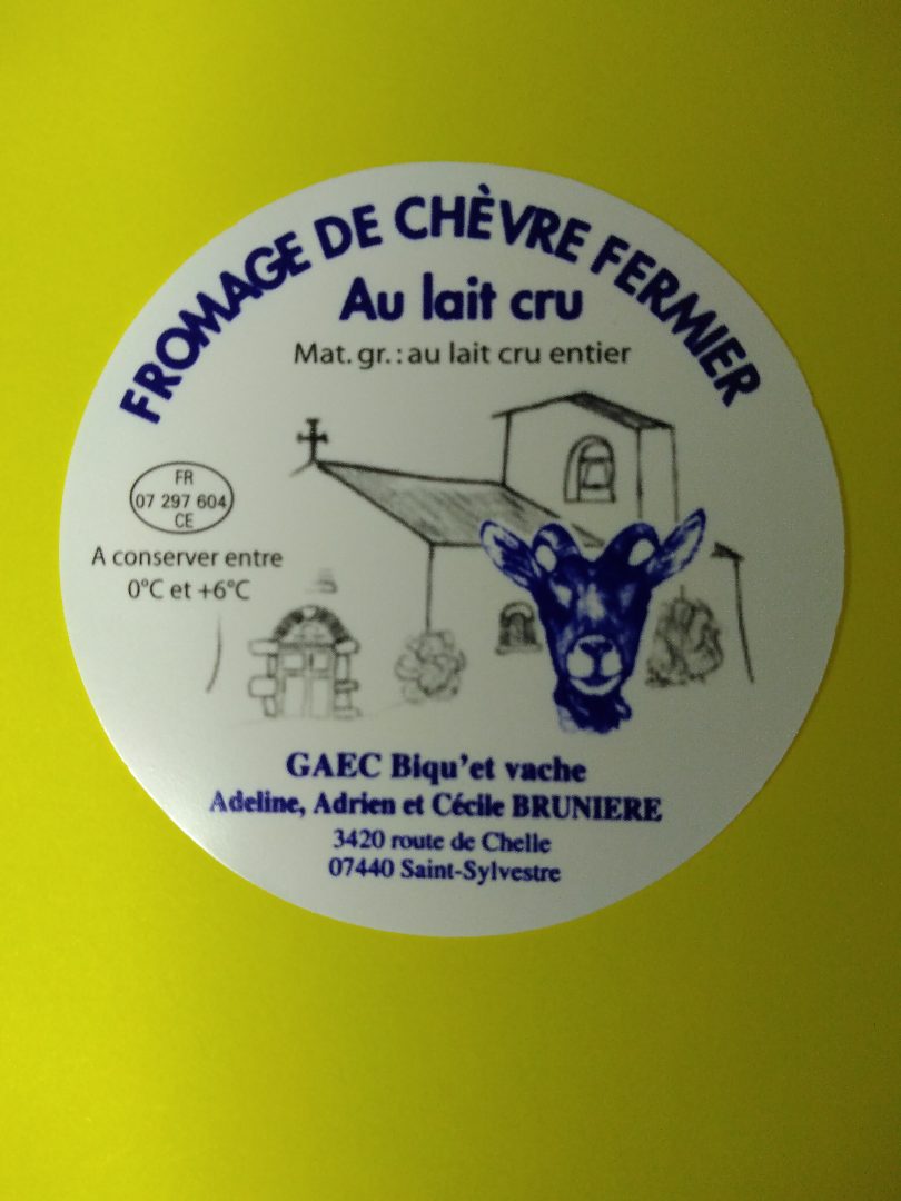 Fromage de chèvre au lait cru Biqu'et Vache : photo du produit rappelé le 15/07/2024