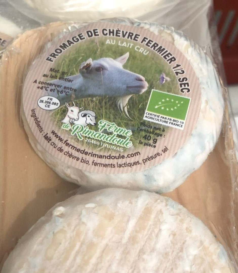 Fromage de chevre demi sec Ferme de Rrimandoule : photo du produit rappelé le 18/07/2024