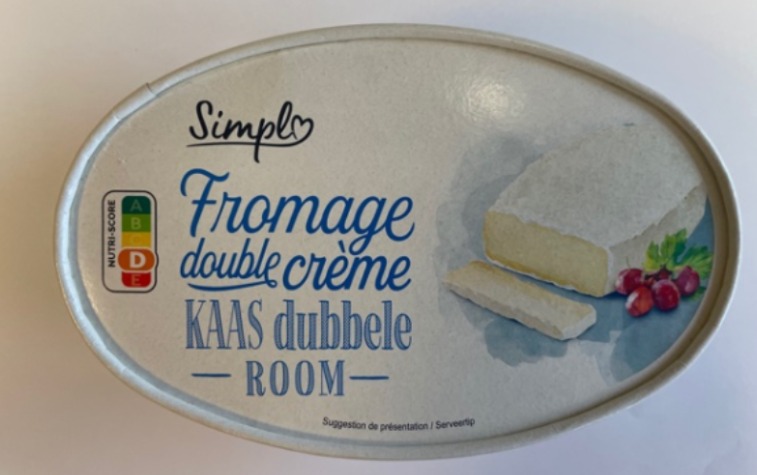 Fromage double crème Simpl : photo du produit rappelé le 12/08/2025
