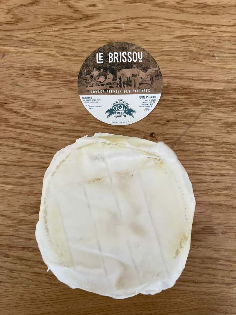 Fromage fermier à pâte molle au lait cru entier de vache Brissou : photo du produit rappelé le 02/12/2024