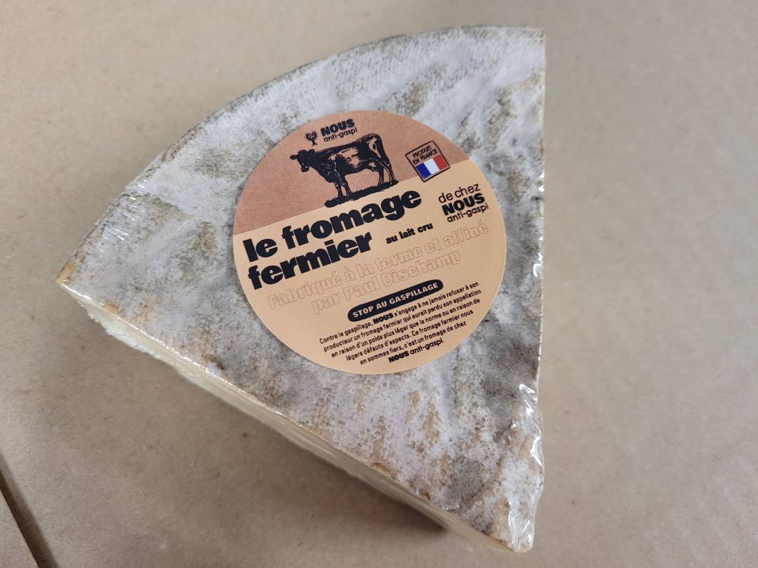 Fromage fermier au lait cru Nous Anti-Gaspi : photo du produit rappelé le 28/09/2023