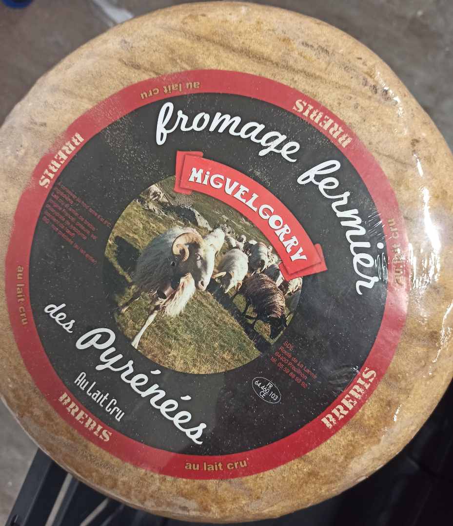 Fromage fermier des pyrénées au lait cru Miguelgorry : photo du produit rappelé le 02/06/2023