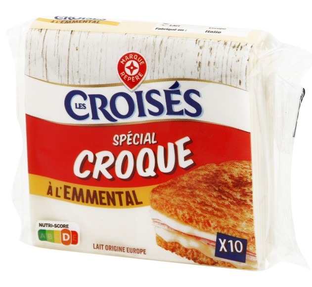 Fromage fondu spécial croque à l'emmental x10(200g) et x20 Les Croisés : photo 2 sur 3 du produit rappelé le 16/02/2026