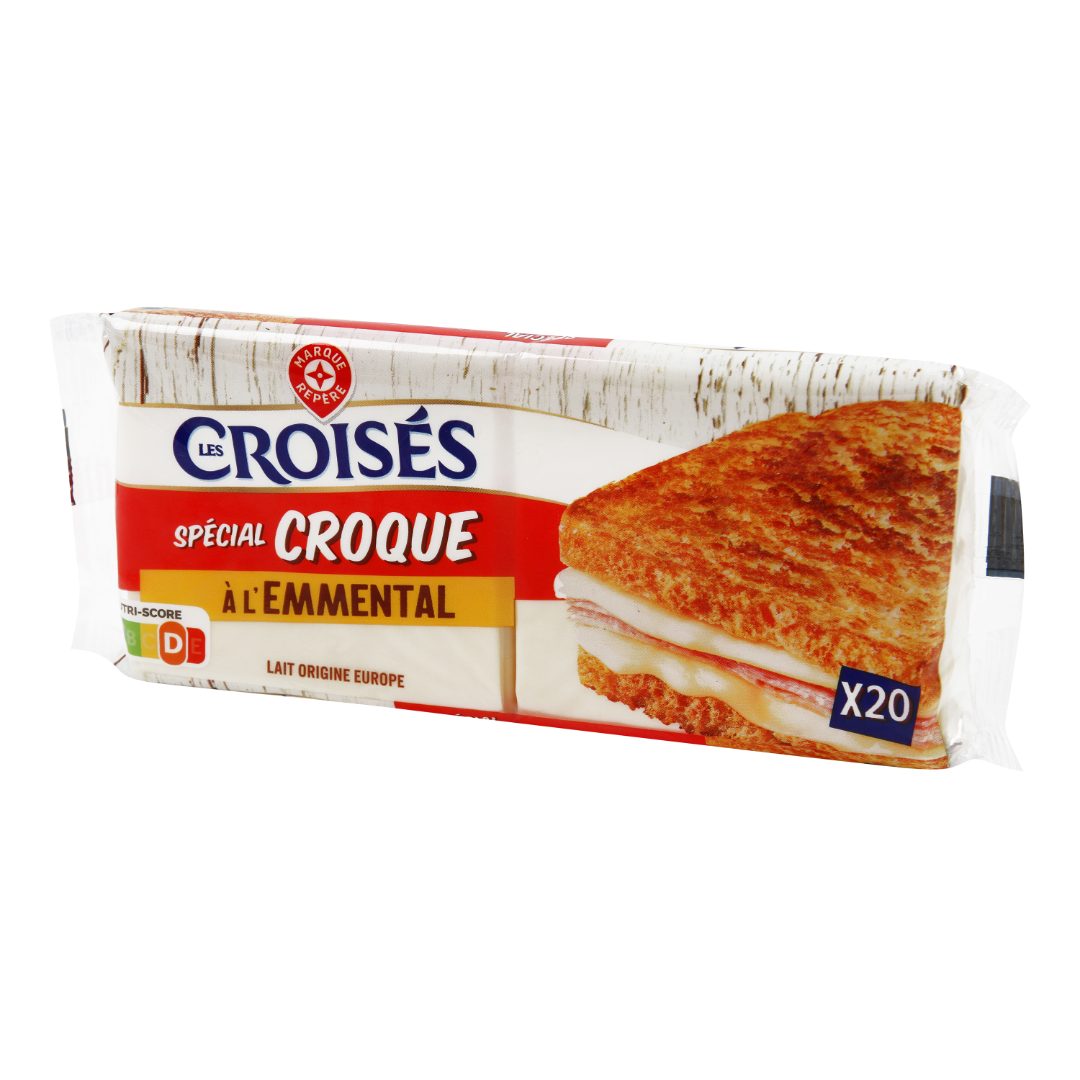Fromage fondu spécial croque à l'emmental x10(200g) et x20 Les Croisés : photo 3 sur 3 du produit rappelé le 16/02/2026