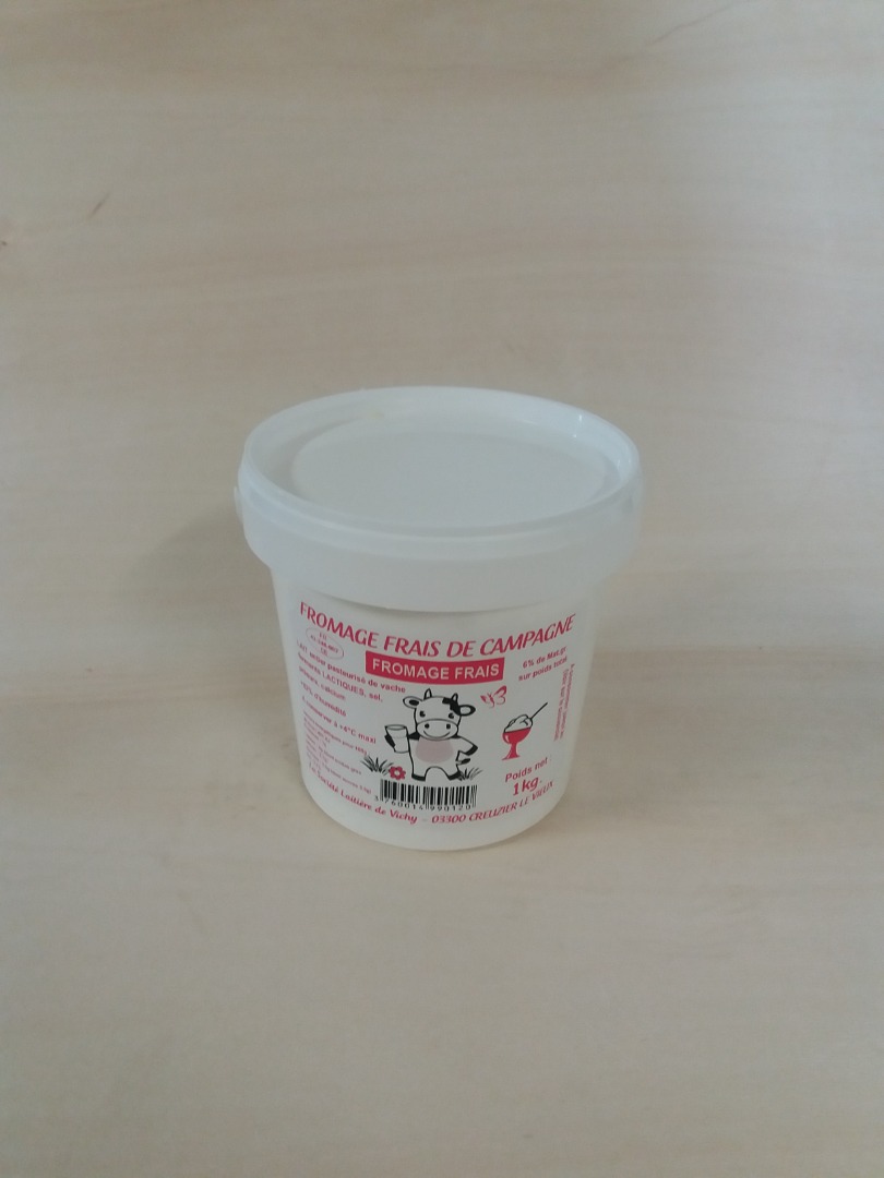 Fromage frais de campagne au lait de vache Societe Laitiere de Vichy : photo du produit rappelé le 10/02/2023
