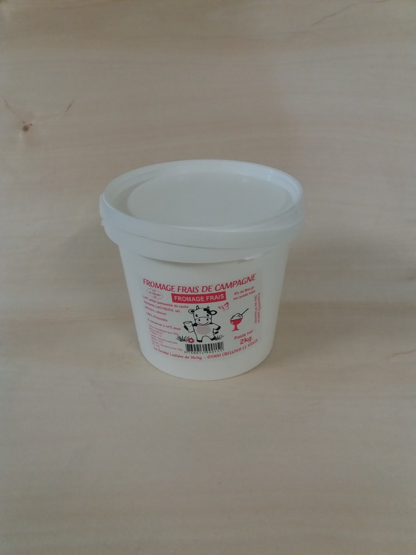 Fromage frais de campagne au lait de vache Societe Laitiere de Vichy : photo 2 sur 3 du produit rappelé le 10/02/2023