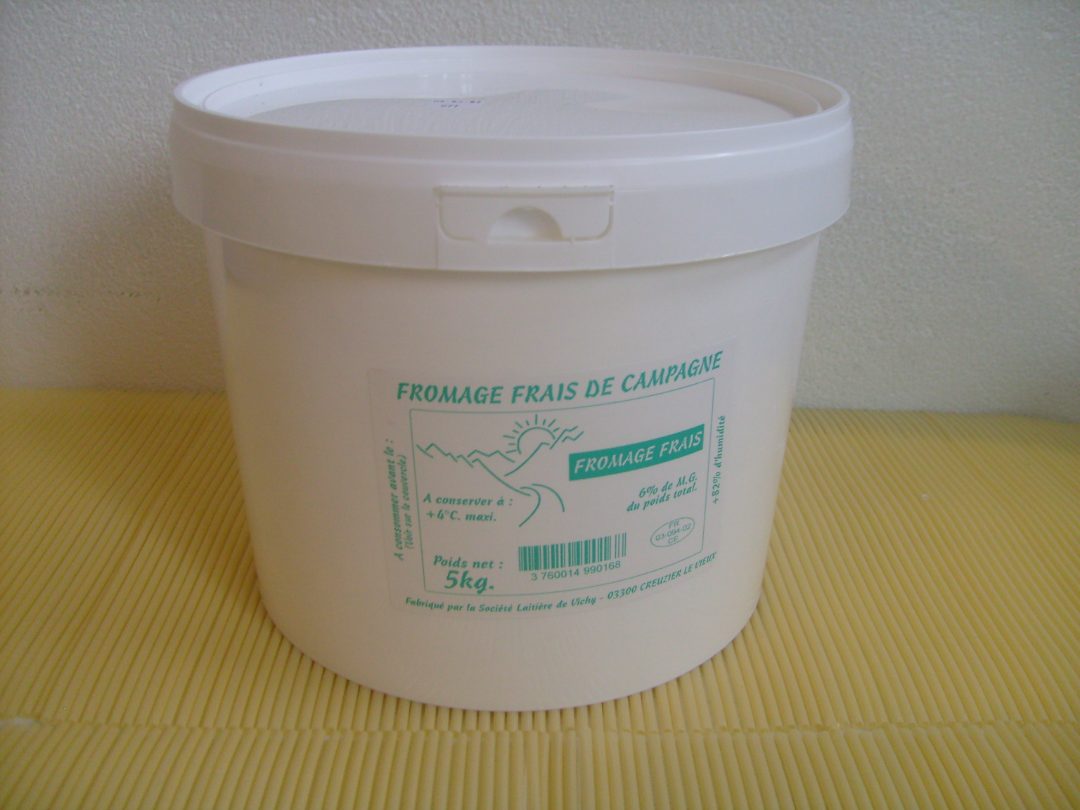 Fromage frais de campagne au lait de vache Societe Laitiere de Vichy : photo 3 sur 3 du produit rappelé le 10/02/2023