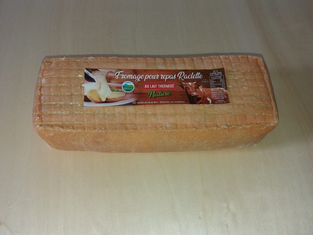 Fromage pour repas raclette 2kg au lait de vache Societe Laitiere de Vichy : photo du produit rappelé le 10/02/2023