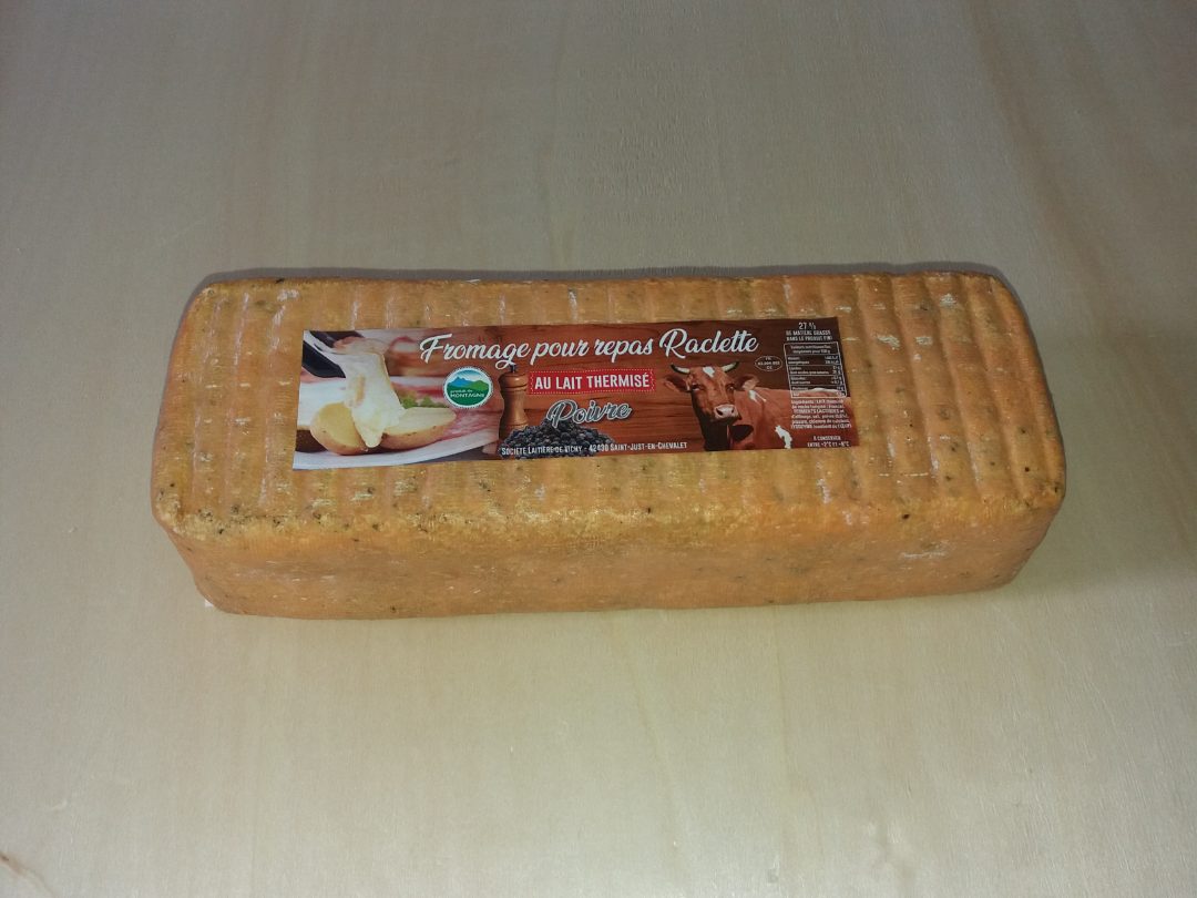 Fromage pour repas raclette 2kg au lait de vache Societe Laitiere de Vichy : photo 4 sur 5 du produit rappelé le 10/02/2023