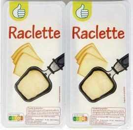 Fromage raclette 2x400g Pouce : photo du produit rappelé le 01/10/2025