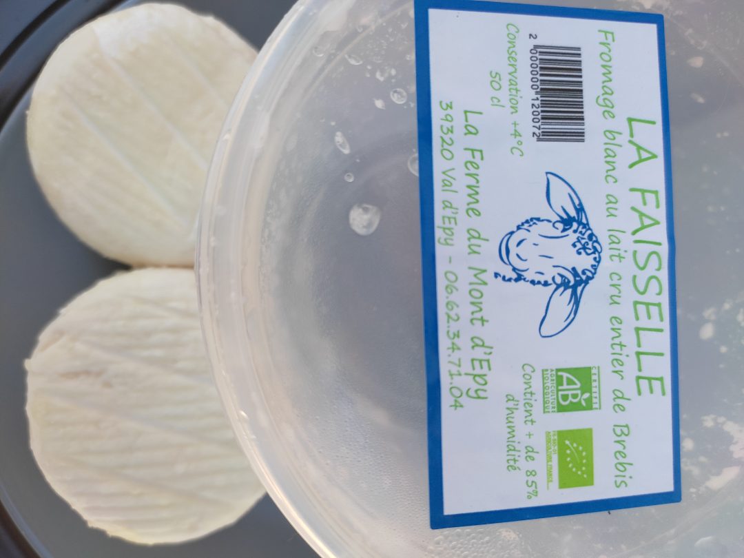 Fromages lactiques frais et faisselles de brebis La Ferme du Mont d'Epy : photo du produit rappelé le 26/06/2023