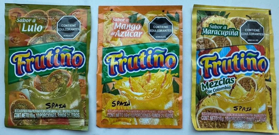Frutiño sabor a lulo, frutiño sabor a mango de azúcar et frutiño sabor : photo du produit rappelé le 06/06/2025