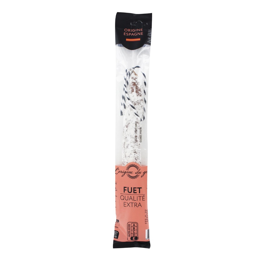 Fuet qualité extra 155g L'Origine du Goût : photo du produit rappelé le 19/06/2026