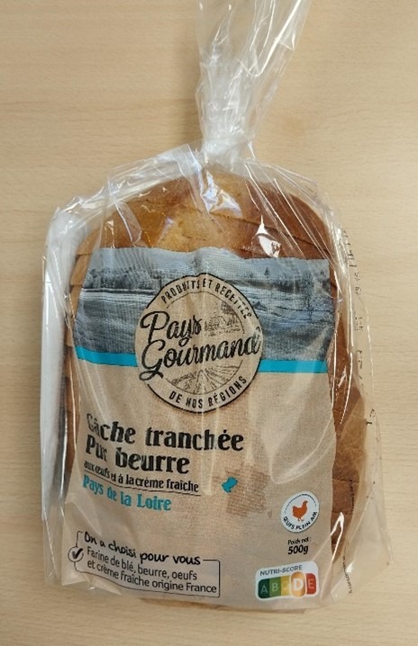 Gâche tranchée 500g Pays Gourmand : photo du produit rappelé le 11/10/2023