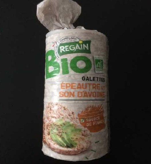 Galette épeautre et son d’avoine bio Regain : photo du produit rappelé le 02/05/2025