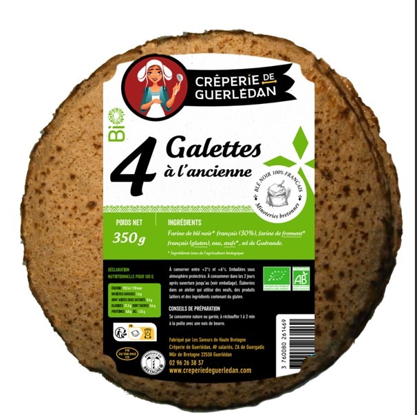 Galettes à l'ancienne Crêperie de Guerlédan : photo 2 sur 3 du produit rappelé le 07/02/2025