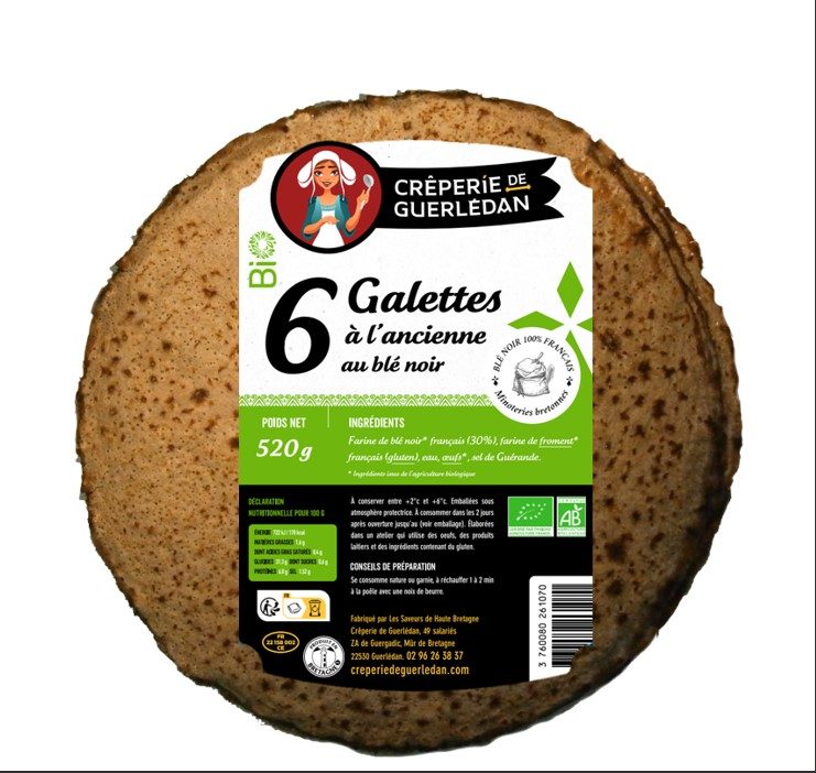 Galettes à l'ancienne Crêperie de Guerlédan : photo 3 sur 3 du produit rappelé le 07/02/2025