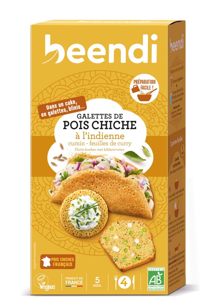 Galettes de pois chiche à l'indienne Beendi : photo du produit rappelé le 11/09/2025