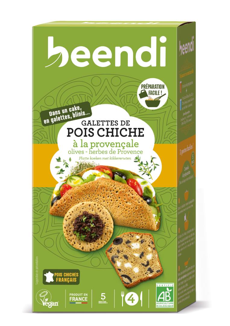 Galettes de pois chiche à la provençale Beendi : photo du produit rappelé le 11/09/2025