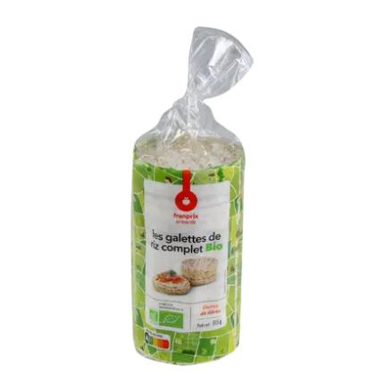 Galettes de riz complet, 100g, Franprix : photo du produit rappelé le 20/10/2022