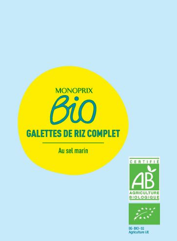 Galettes de riz complet, 100g, Monoprix bio : photo du produit rappelé le 21/10/2022