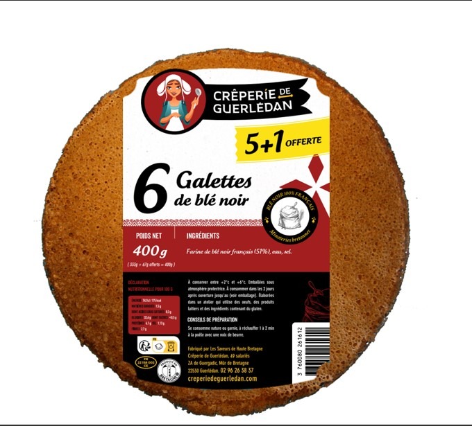 Galettes fraîches 5+1 Crêperie de Guerlédan : photo du produit rappelé le 10/02/2025