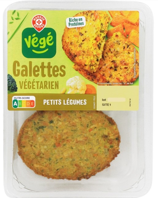 Galettes petits légumes - végétarien 200 g Végé : photo du produit rappelé le 13/02/2026