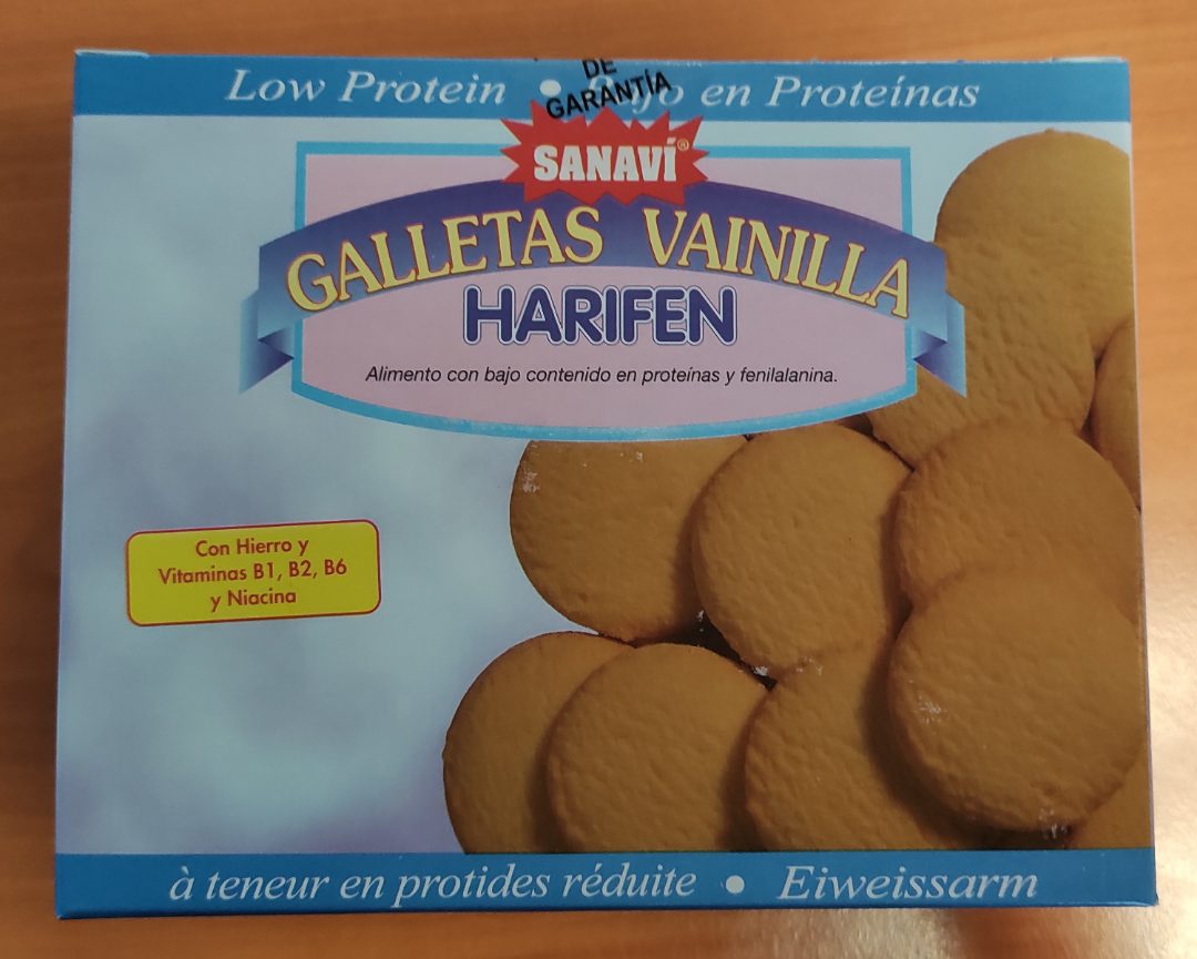 Galletas vainilla harifen Sanavi : photo du produit rappelé le 28/01/2022