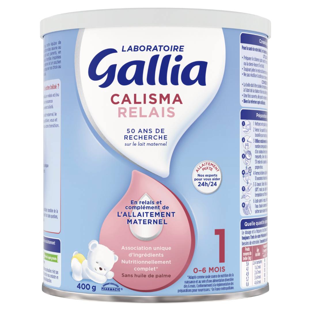 Gallia calisma relais 1er age 0-6 mois 400g Laboratoire Gallia : photo du produit rappelé le 05/02/2026