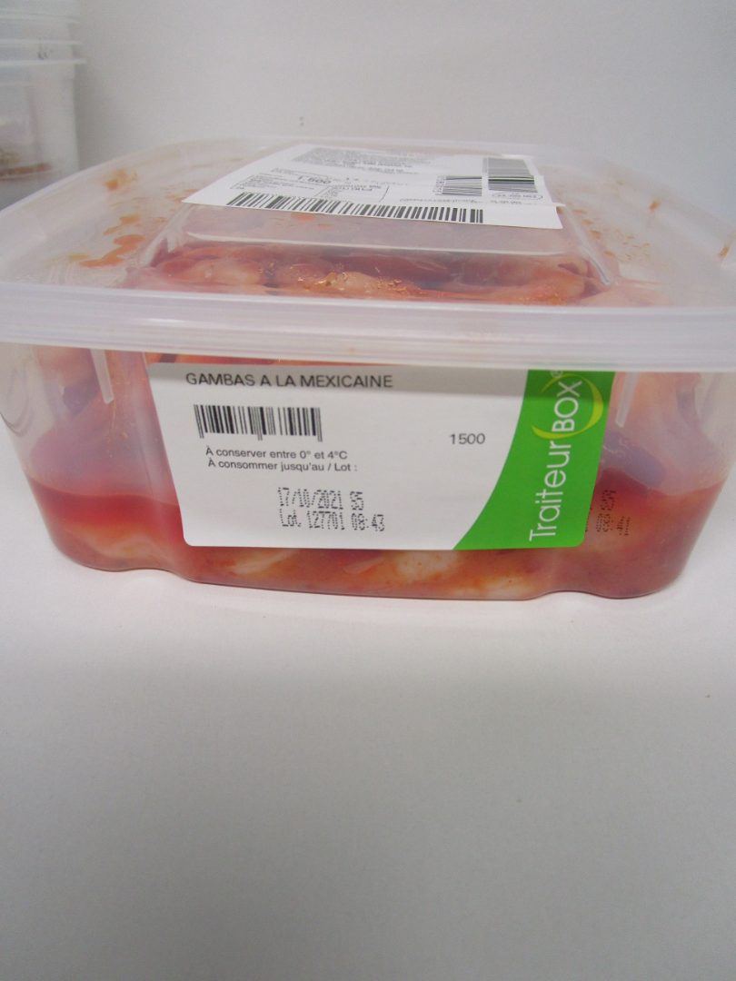 Gambas à la mexicaine : photo 2 sur 2 du produit rappelé le 08/10/2021