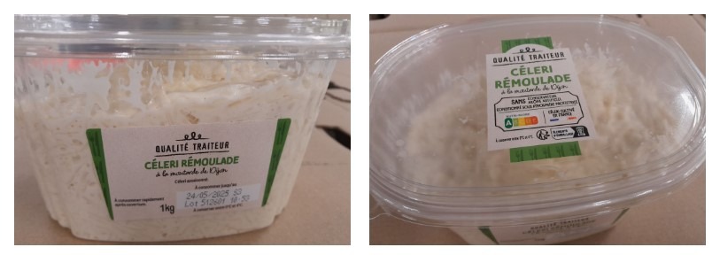Gamme celeri Qualite Traiteur : photo du produit rappelé le 09/05/2025