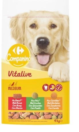 Gamme croquettes chiens companino vitalive : photo 2 sur 5 du produit rappelé le 24/12/2024