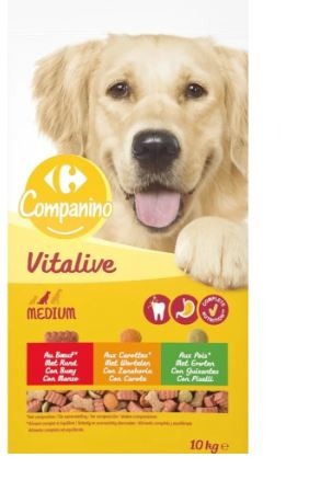 Gamme croquettes chiens companino vitalive : photo 3 sur 5 du produit rappelé le 24/12/2024