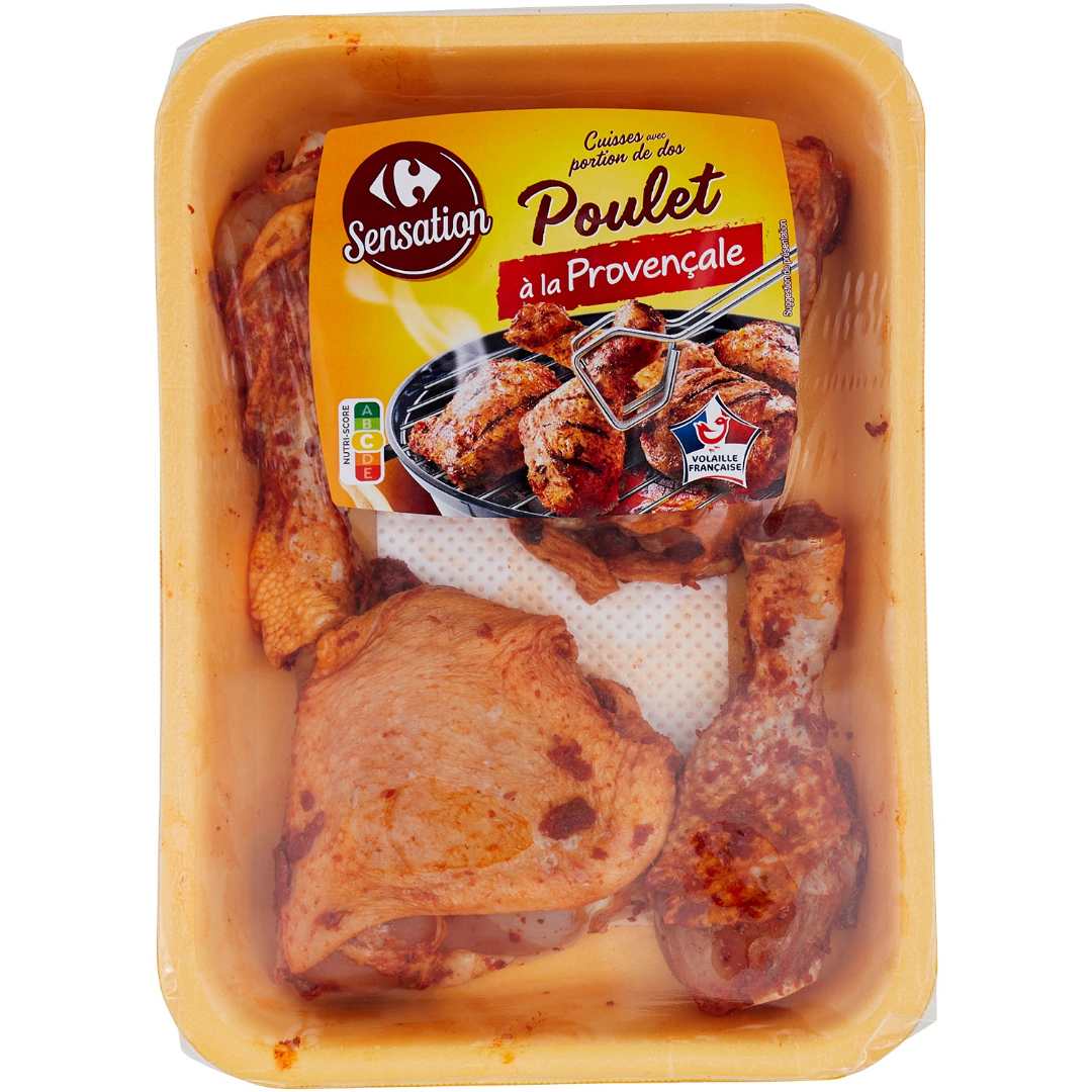 Gamme de cuisse avec portion de dos de poulet Carrefour Sensation : photo 2 sur 2 du produit rappelé le 30/08/2023