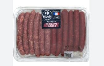 Gamme merguez et chipolatas Carrefour le Marché : photo du produit rappelé le 28/05/2025