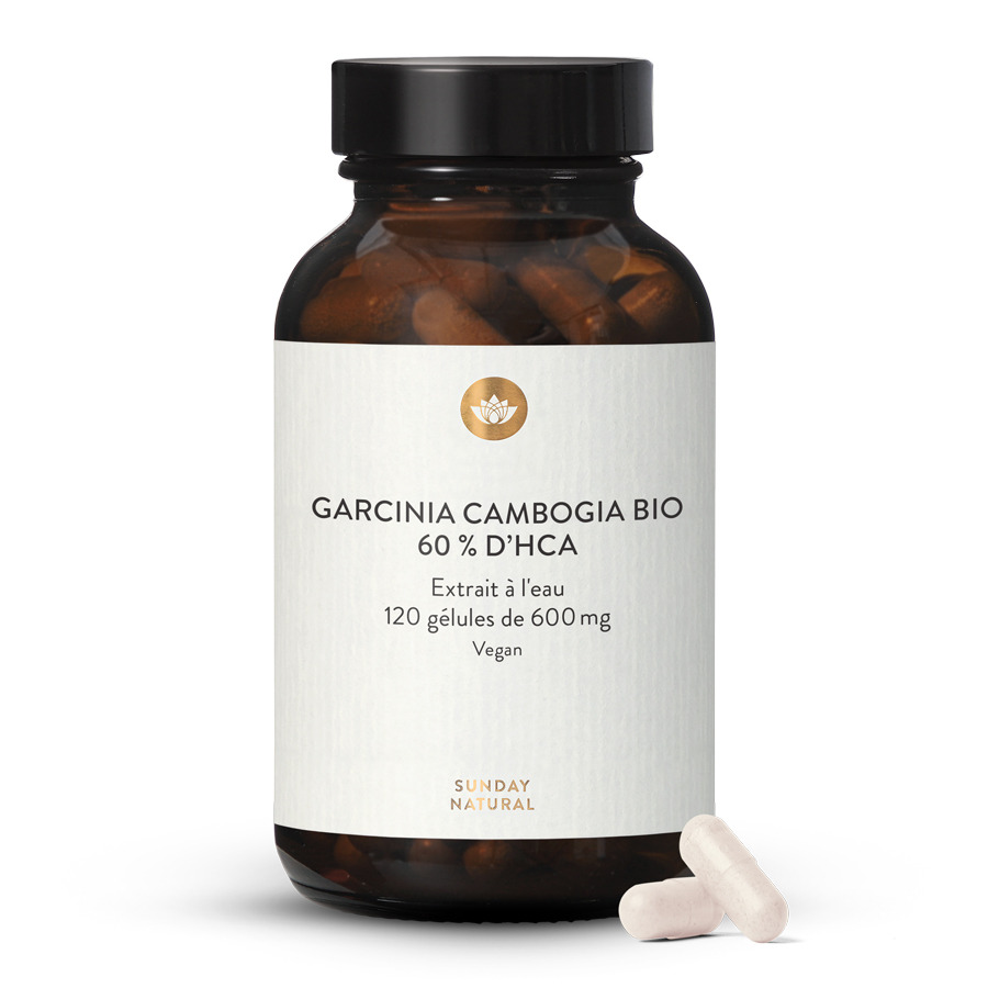 Garcinia cambogia bio 60% hca Sunday Natural : photo du produit rappelé le 30/04/2025