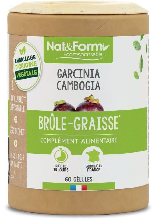 Garcinia cambogia brûle-graisse 60 gélules - gamme écoresponsable Nat&Form : photo du produit rappelé le 18/04/2025