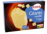 Géants vanille / chocolat blanc x4 440 ml – 308 g Cora : photo du produit rappelé le 15/12/2021