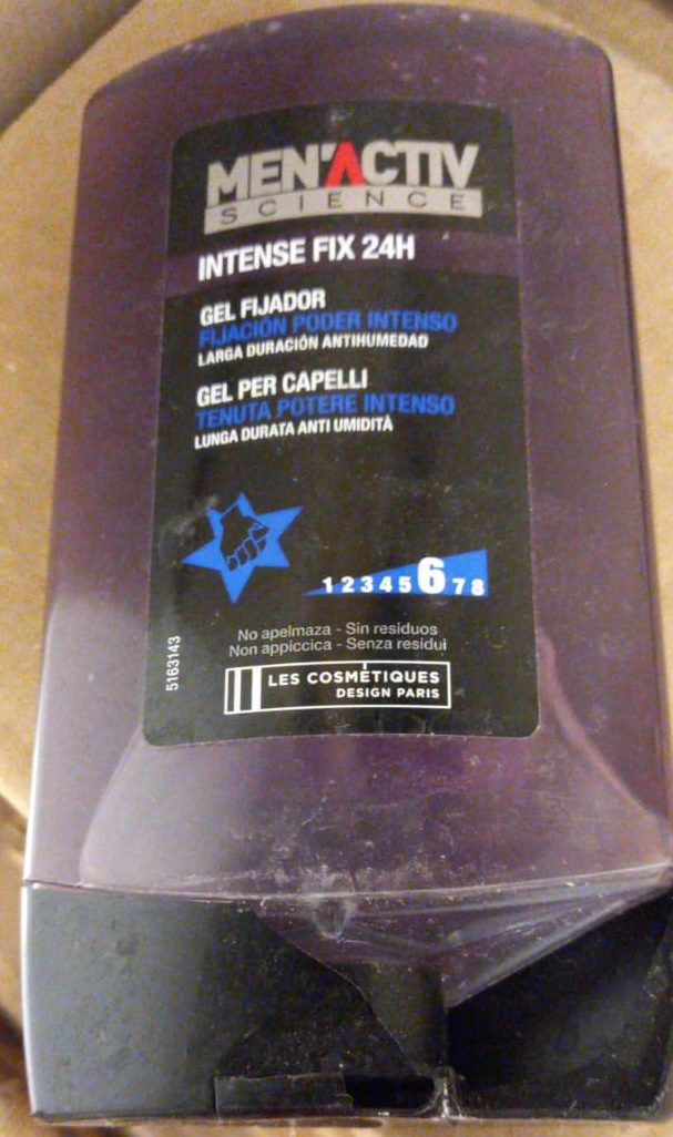 Gel fixation intense pour cheveux intense fix Les Cosmétiques Design Paris : photo du produit rappelé le 21/10/2022