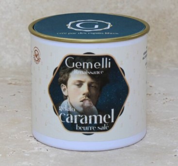 Gelato caramel beurre salé gemelli : photo du produit rappelé le 26/09/2023