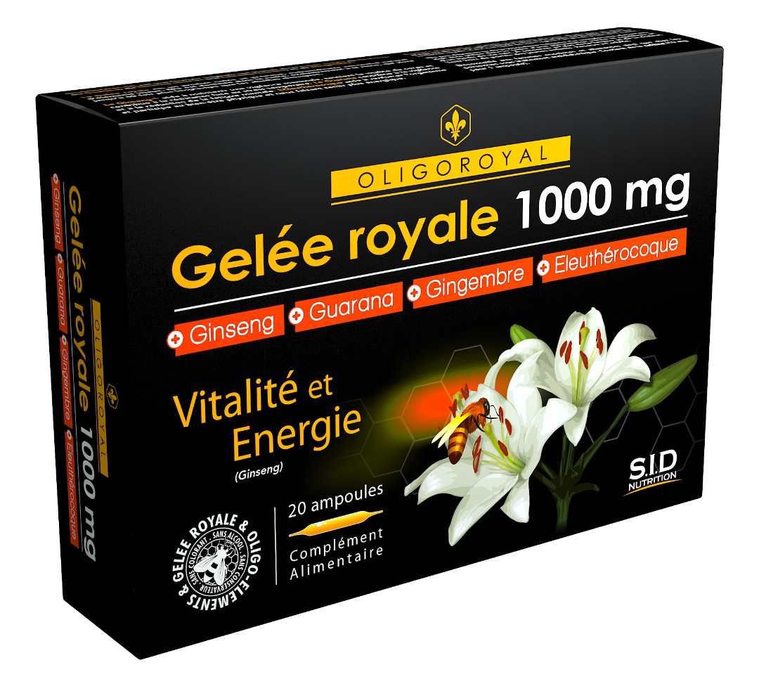 Gelée royale 1000 mg + ginseng + guarana + gingembre Oligoroyal 5g : photo du produit rappelé le 30/06/2021