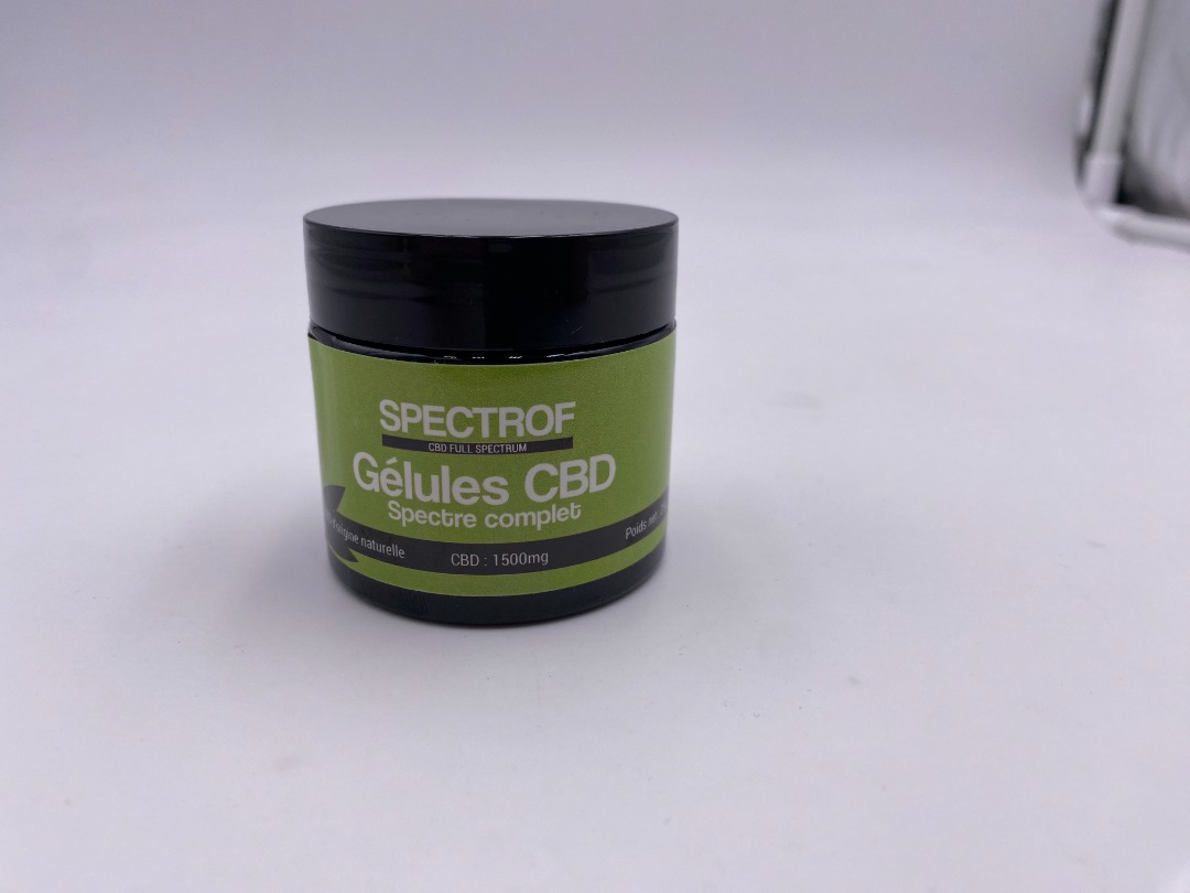 Gelules 1500mg CBD 25gr Spectrof : photo du produit rappelé le 17/11/2023