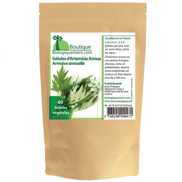 Gélules d'artemisia annua Laboratoire Biologiquement : photo du produit rappelé le 01/08/2022