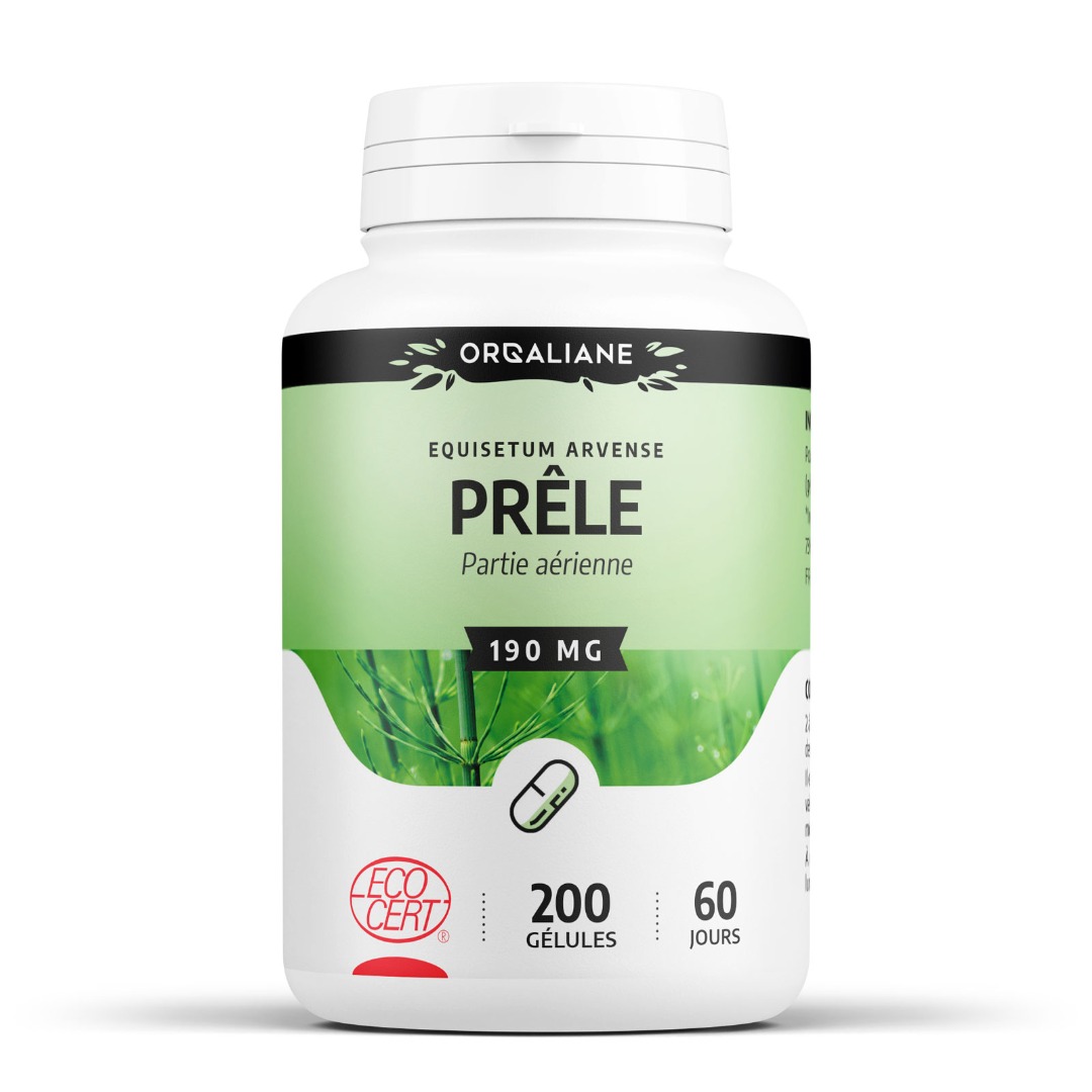 Gélules de prêle ecocert 190mg Orgaliane : photo 2 sur 2 du produit rappelé le 10/12/2025
