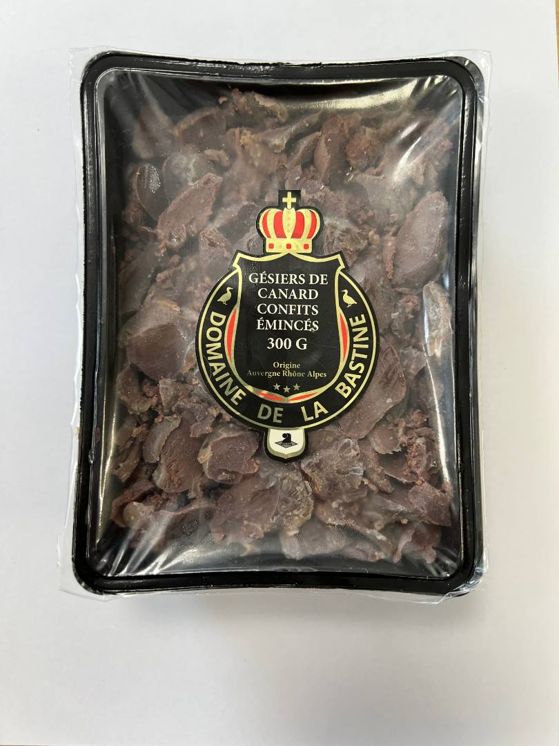 Gesiers confits eminces barquette Domaine de la Bastine : photo du produit rappelé le 25/08/2022
