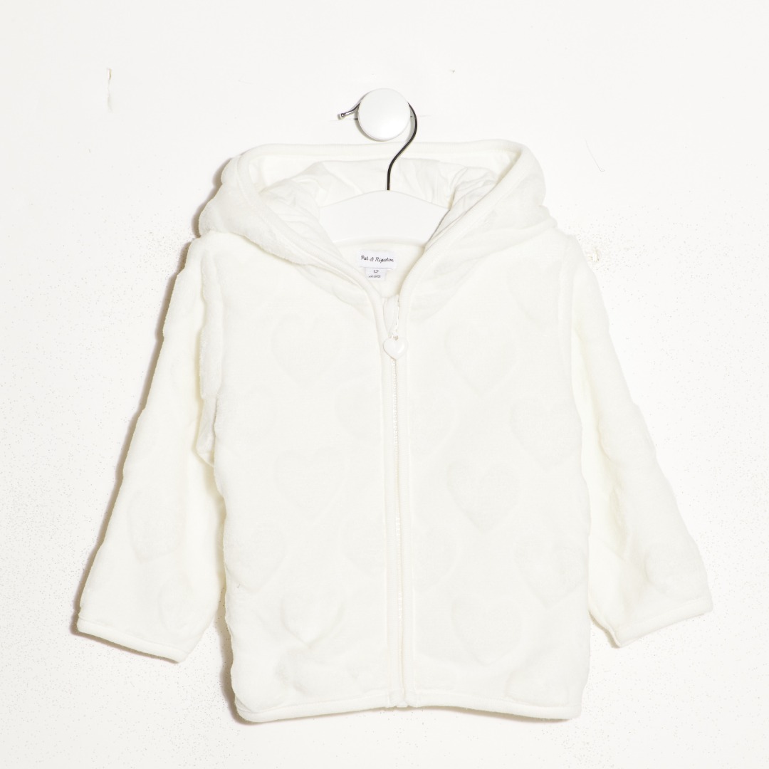 Gilet sherpa motif coeur - fille 0-36mois Pat et Ripaton : photo du produit rappelé le 18/11/2022