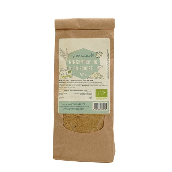 Gingembre en poudre Greenweez : photo du produit rappelé le 11/10/2021
