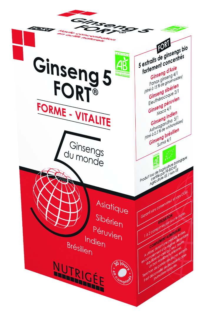 Ginseng 5 fort Nutrigee : photo du produit rappelé le 28/06/2021