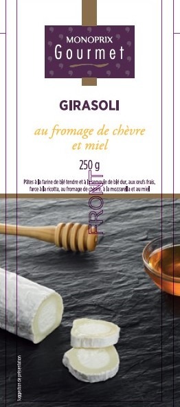 Girasoli chevre miel 250g Monoprix gourmet : photo du produit rappelé le 06/12/2023