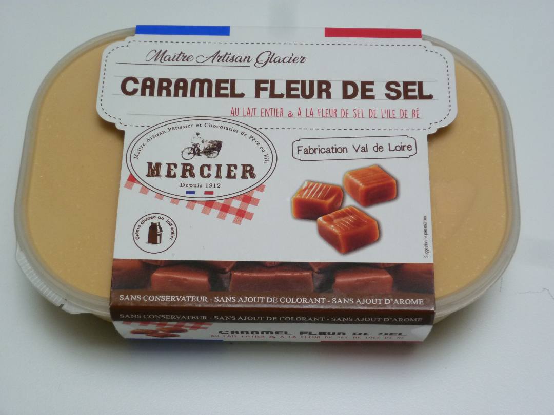 Glace caramel fleur de sel Mercier : photo du produit rappelé le 10/02/2022